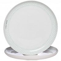 тарелка белая с бирюзовым рисунком 30*30*3,3 в Сочи