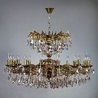 подвесная люстра ambiente leon 2128/16 pb tear drop бронза в Сочи
