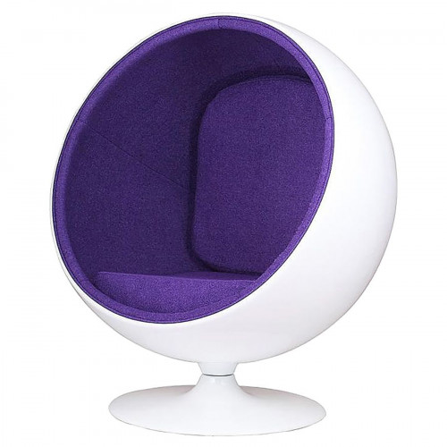 кресло eero ball chair бело-фиолетовое в Сочи