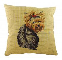 подушка с фото йоркширского терьера yorkie sitting в Сочи