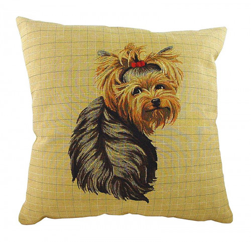 подушка с фото йоркширского терьера yorkie sitting в Сочи