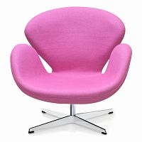 кресло swan chair розовое в Сочи