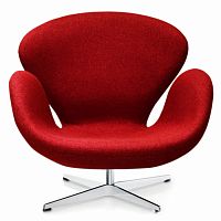 кресло swan chair темно-красное в Сочи