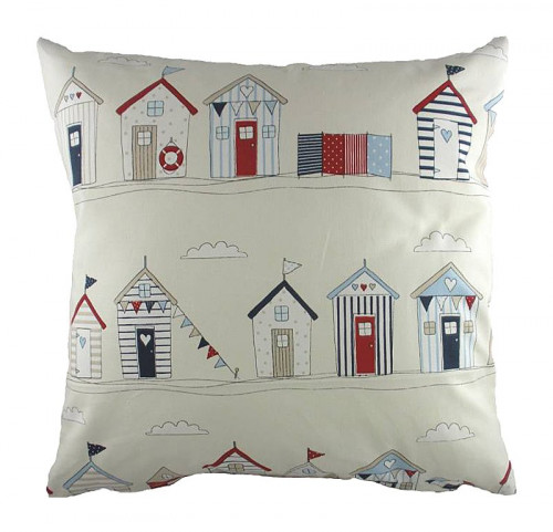 подушка с принтом beach huts blue в Сочи