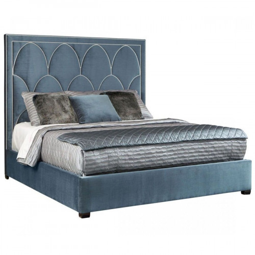 кровать двуспальная 160х200 голубая petals queen в Сочи