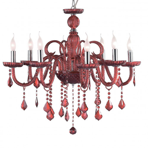 подвесная люстра ideal lux giudecca sp8 rosso в Сочи