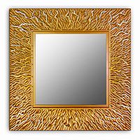 зеркало золотое квадратное 74х74 см с декором коралл coral в Сочи