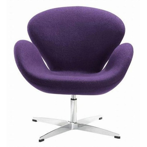кресло swan chair шерсть фиолетовое в Сочи