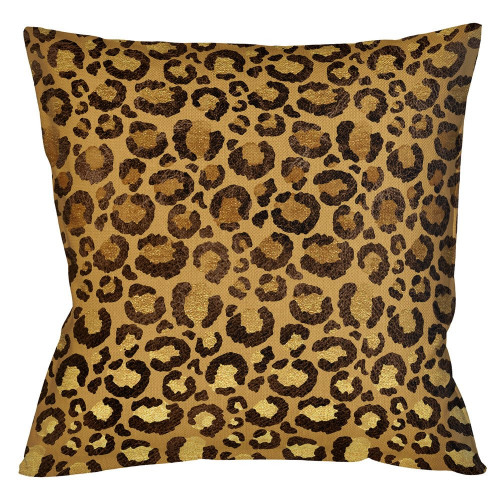 интерьерная подушка «леопард» (карамель) в Сочи
