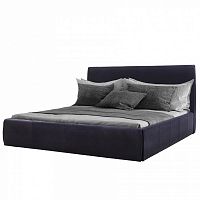 кровать двуспальная с мягкой спинкой 190х200 черная amy bed р в Сочи