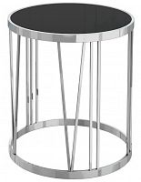 стол журнальный silver drum хром, черный в Сочи