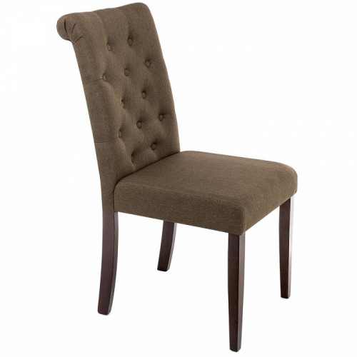 стул деревянный amelia dark walnut / fabric brown в Сочи