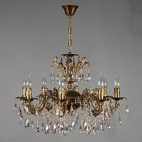 подвесная люстра ambiente granada 2118/8 pb tear drop бронза в Сочи