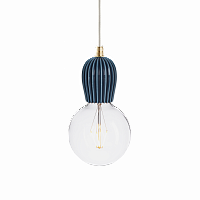 подвесной светильник keramik rib indigo brass в Сочи