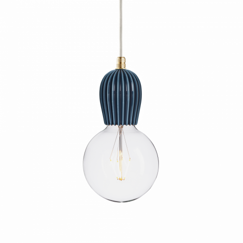 подвесной светильник keramik rib indigo brass в Сочи
