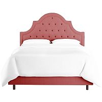 кровать двуспальная 180х200 розовая с каретной стяжкой harvey tufted rose velvet в Сочи