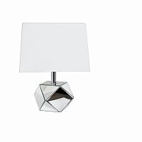 лампа настольная белая на зеркальном основании 30x30x37,5 см в Сочи