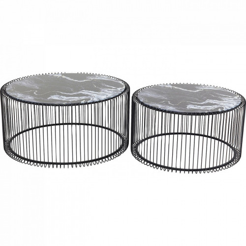 столик кофейный wire черный 70x70x34 в Сочи