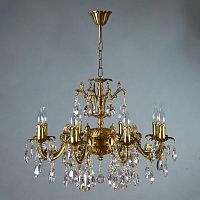 подвесная люстра ambiente granada 2118/8 ab tear drop бронза в Сочи
