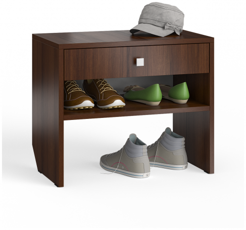 тумба для обуви мд-8 с выдвижным ящиком, цвет орех в Сочи