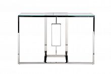 консоль серебряная с прозрачным стеклом 120x40x78 см в Сочи
