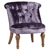 кресло sophie tufted slipper chair вельвет фиолетовое в Сочи