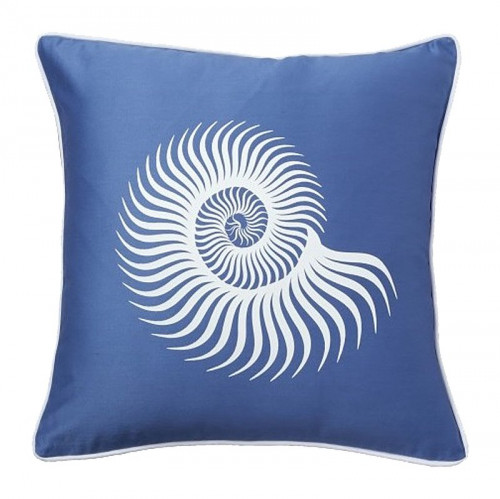 подушка с морской раковиной sea shell diamond-blue в Сочи