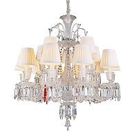 люстра baccarat 10+5 от delight collection белая/прозрачная/ хром в Сочи