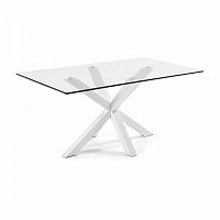 стол arya 160x90 white, clear glass c435c07 от la forma (ex julia grup) в Сочи