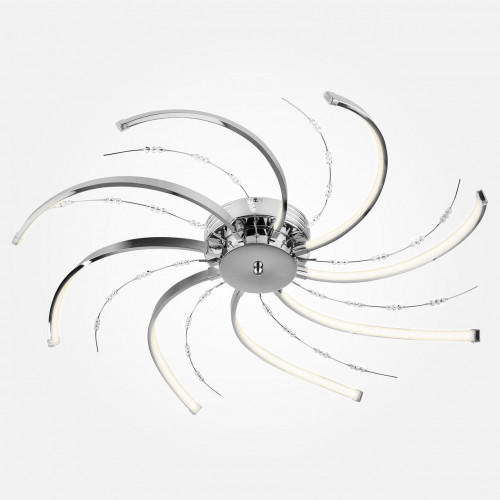 потолочная светодиодная люстра eurosvet twist 90054/8 хром в Сочи