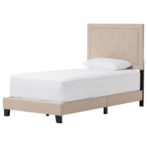 кровать paris linen upholstered beige 140х200 в Сочи