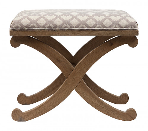 табурет деревянный мягкий x-leg stool коричневый в Сочи