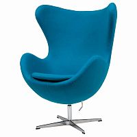 кресло egg chair кашемир голубое в Сочи