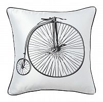 подушка с ретро-велосипедом retro bicycle white в Сочи