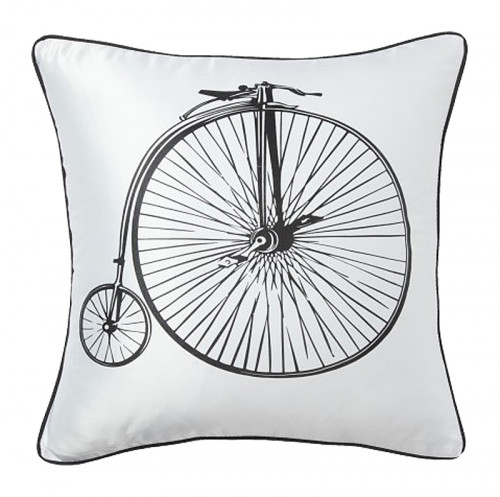 подушка с ретро-велосипедом retro bicycle white в Сочи