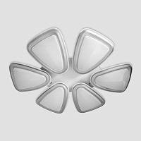 потолочная светодиодная люстра ambrella light orbital granule fg1014/6 wh/sl 410w d1040*800 в Сочи