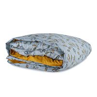 пододеяльник двухсторонний из сатина горчичного цвета с принтом ягоды тайги в Сочи