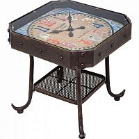 столик приставной antique clock черный в Сочи