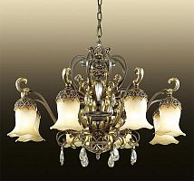 подвесная люстра odeon light safira 2802/8 бежевая в Сочи