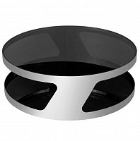 столик журнальный circle black серебряный , чёрный в Сочи