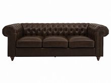 диван chester classic трехместный прямой коричневый в Сочи
