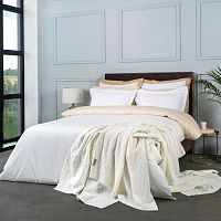 комплект постельного белья decoflux сатин семейный cosmos gold в Сочи