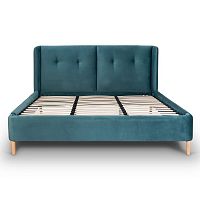 кровать двуспальная 180х200 из велюра бирюзовая brighton в Сочи