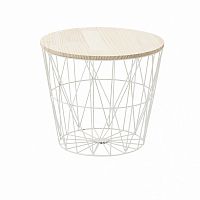 стол-корзина flora l белого цвета в Сочи