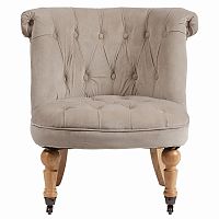 кресло amelie french country chair серо-бежевое в Сочи