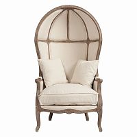 кресло с капюшоном versailles chair белый лен в Сочи