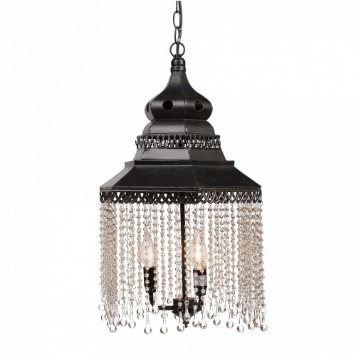 люстра подвесная черная с хрустальными подвесками chandelier в Сочи