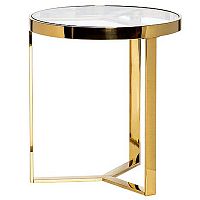 стол журнальный bridge gold 50*55см золотой в Сочи
