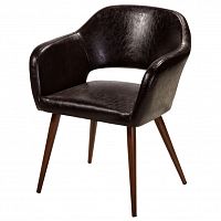кресло oscar dark brown коричневое в Сочи