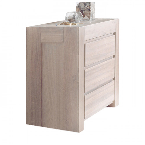 комод 3 bjorn отбеленный дуб, белый в Сочи